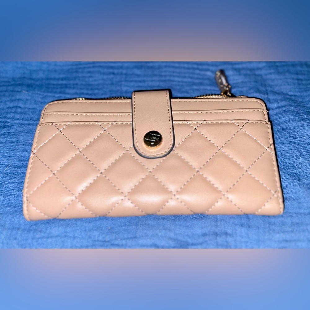 Tan Quilted Wallet